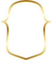 ilustração de design de contorno de rótulo de distintivo de ouro vetor