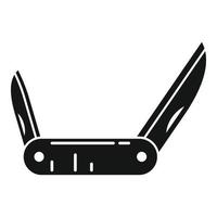 ícone de faca de caminhada, estilo simples vetor