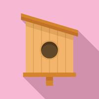 ícone da casa do pássaro do parque, estilo simples vetor