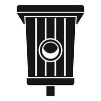 ícone de casa de pássaro de caixa, estilo simples vetor