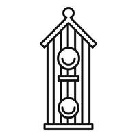 novo ícone de casa de pássaros, estilo de estrutura de tópicos vetor