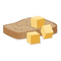 ícone de cubos de manteiga, estilo cartoon vetor
