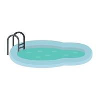 ícone da piscina do parque aquático, estilo simples vetor
