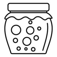 ícone de jarra de geléia saborosa, estilo de estrutura de tópicos vetor