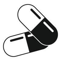 ícone da cápsula de diabetes, estilo simples vetor