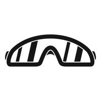 ícone de óculos de pára-quedista, estilo simples vetor