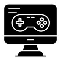 um design sólido, ícone do videogame vetor