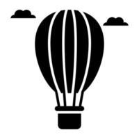 ícone de download premium de balão de ar quente vetor