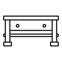 ícone de mesa de trabalho de carpinteiro, estilo de estrutura de tópicos vetor