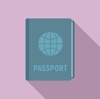ícone de passaporte internacional, estilo simples vetor