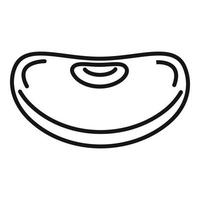 ícone de semente de feijão, estilo de estrutura de tópicos vetor