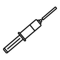 ícone de seringa endocrinologista, estilo de estrutura de tópicos vetor