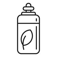 ícone de garrafa de aroma de fitoterapia, estilo de estrutura de tópicos vetor