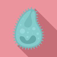 ícone de parasita de célula de infecção, estilo simples vetor