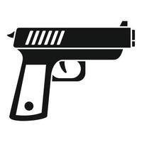 ícone de arma policial, estilo simples vetor