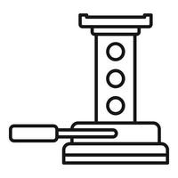 ícone de parafuso de manutenção, estilo de estrutura de tópicos vetor