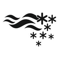 ícone de tempestade de nevasca, estilo simples vetor