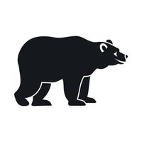 ícone de urso, estilo simples vetor