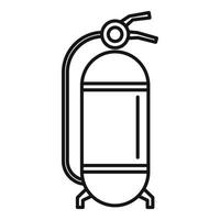 ícone de alarme de extintor de incêndio, estilo de estrutura de tópicos vetor