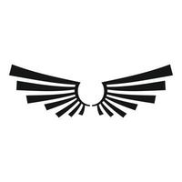 ícone de asas decorativas, estilo simples vetor