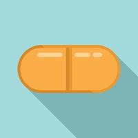 ícone de pílula de remédio, estilo simples vetor