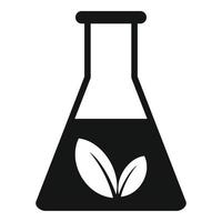 ícone de frasco de homeopatia de laboratório, estilo simples vetor