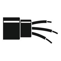 ícone de cabo óptico de rede, estilo simples vetor