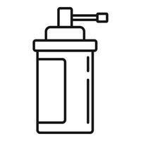 ícone de frasco de spray de homeopatia, estilo de estrutura de tópicos vetor