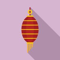 ícone de lanterna chinesa de ouro, estilo simples vetor