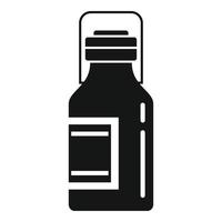 ícone de xarope para tosse de farmácia, estilo simples vetor
