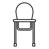 ícone da cadeira de alimentação, estilo de estrutura de tópicos vetor