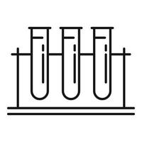 ícone de suporte de tubo de ensaio de doação de sangue, estilo de estrutura de tópicos vetor