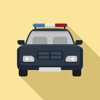 ícone do carro de polícia, estilo simples vetor