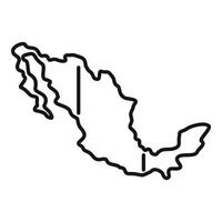 ícone do território do méxico, estilo de estrutura de tópicos vetor