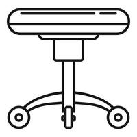 ícone de cadeira de estúdio de tatuagem, estilo de estrutura de tópicos vetor
