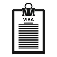 ícone de controle de visto, estilo simples vetor