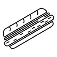 ícone de hambúrguer de sanduíche, estilo de estrutura de tópicos vetor