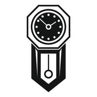ícone de relógio de pêndulo antigo, estilo simples vetor