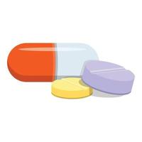 ícone de pílulas de saúde, estilo cartoon vetor