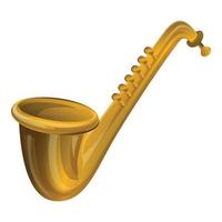 ícone do saxofone, estilo cartoon vetor