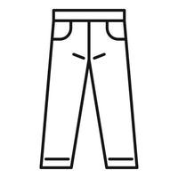ícone de calças jeans, estilo de estrutura de tópicos vetor