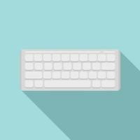 ícone do teclado do equipamento, estilo simples vetor