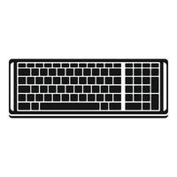 ícone de teclado de botão, estilo simples vetor
