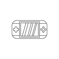 ícone do console de jogos para celular, estilo de estrutura de tópicos vetor