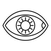 ícone de olho humano saudável, estilo de estrutura de tópicos vetor