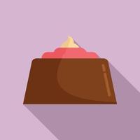 ícone de bolo de chocolate, estilo simples vetor