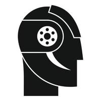 ícone de cabeça de robô moderno, estilo simples vetor