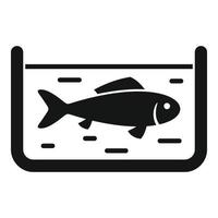 ícone da piscicultura, estilo simples vetor