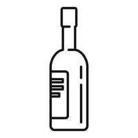 ícone de garrafa de vinho, estilo de estrutura de tópicos vetor