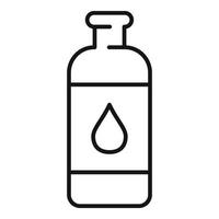 ícone de garrafa ecológica, estilo de estrutura de tópicos vetor